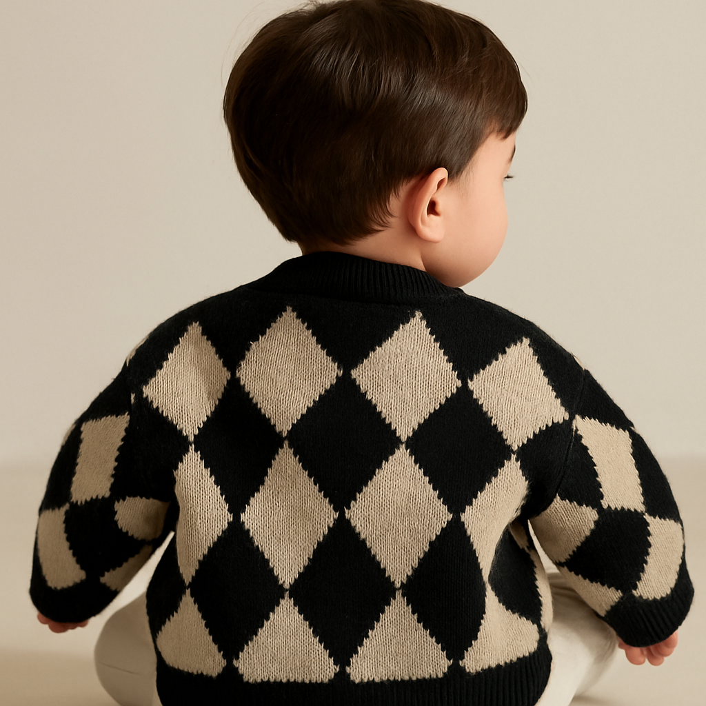 Cotton, Cashmere Geometric Sweater – Autumn Collection
