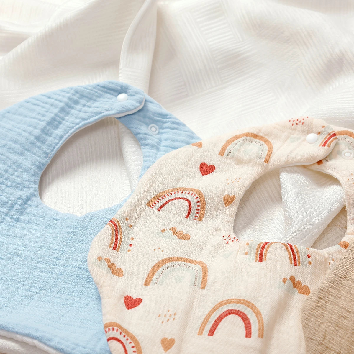 Lullaby Baby Bib – Cute Unisex Everyday Feeding Bib - Set 5 Pcs