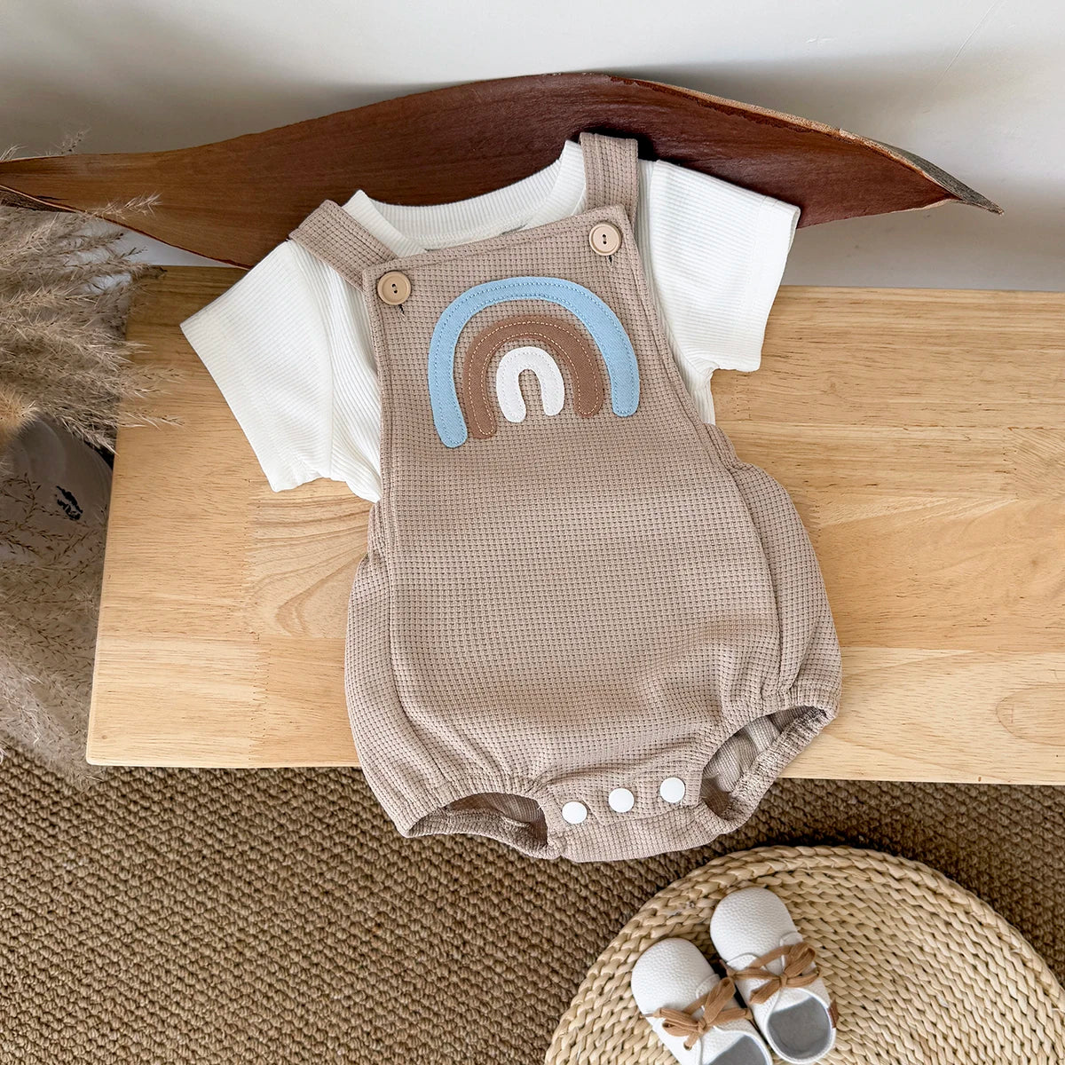 Lullaby Patchwork Baby Set – Short Sleeve 2-Piece