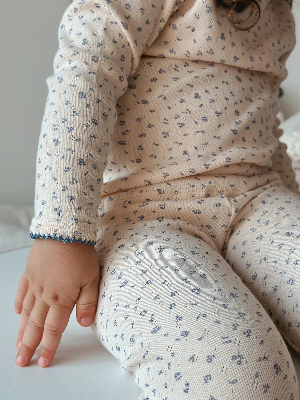 100% Cotton Long Sleeve Top Pant Suit Homewear