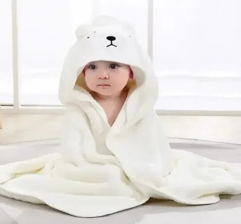 Hooded Bathrobe Towel – Coral Fleece Comfort