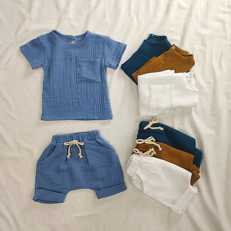 Lullaby Cotton Baby Set – Short Sleeve 2 Pcs