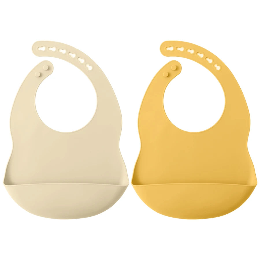 2-Pack Silicone Baby Bibs – Waterproof & Easy to Clean