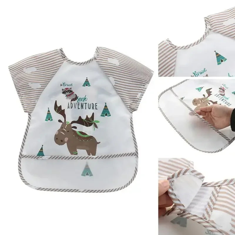 Baby Waterproof Short-Sleeve Bib