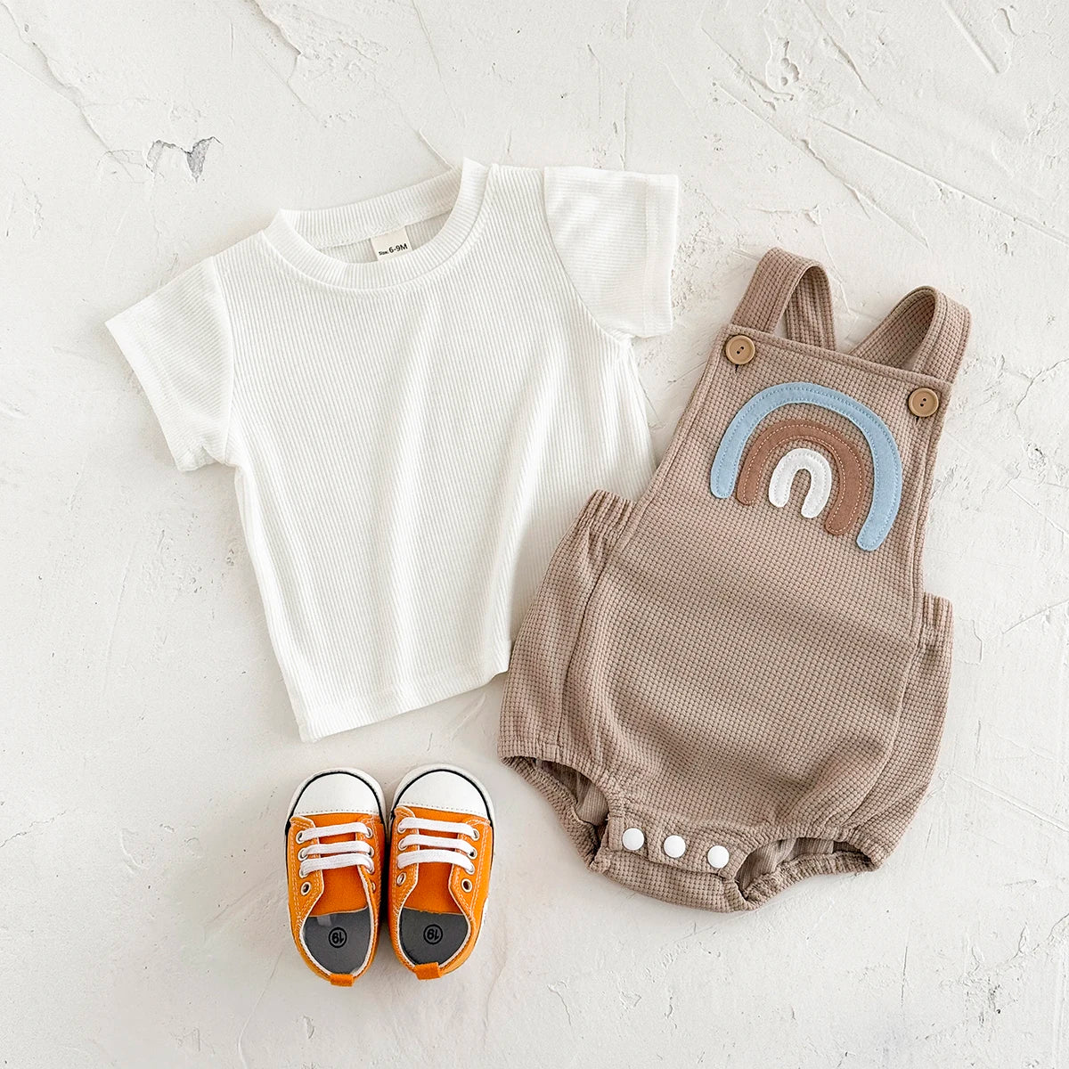 Lullaby Patchwork Baby Set – Short Sleeve 2-Piece