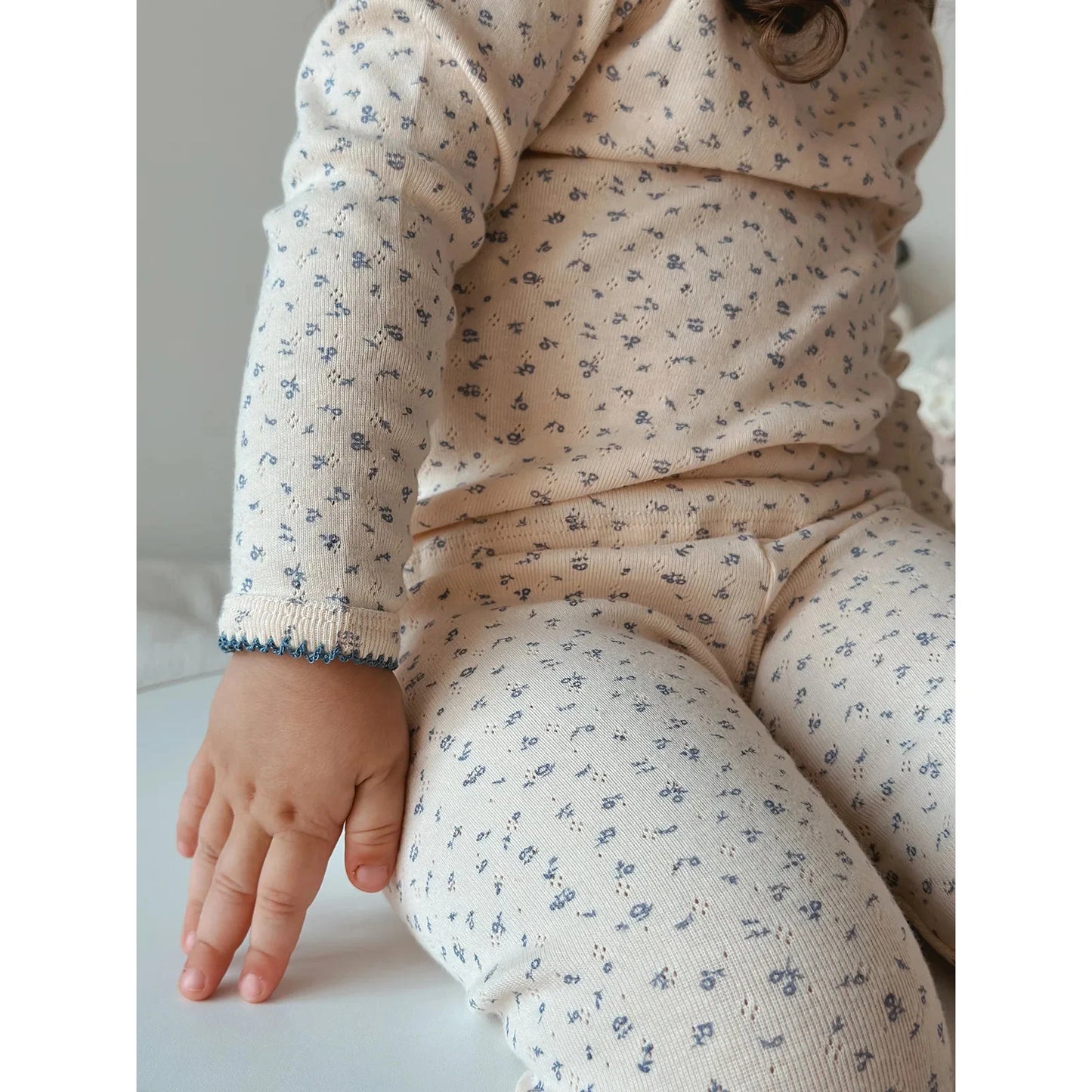 100% Cotton Long Sleeve Top Pant Suit Homewear