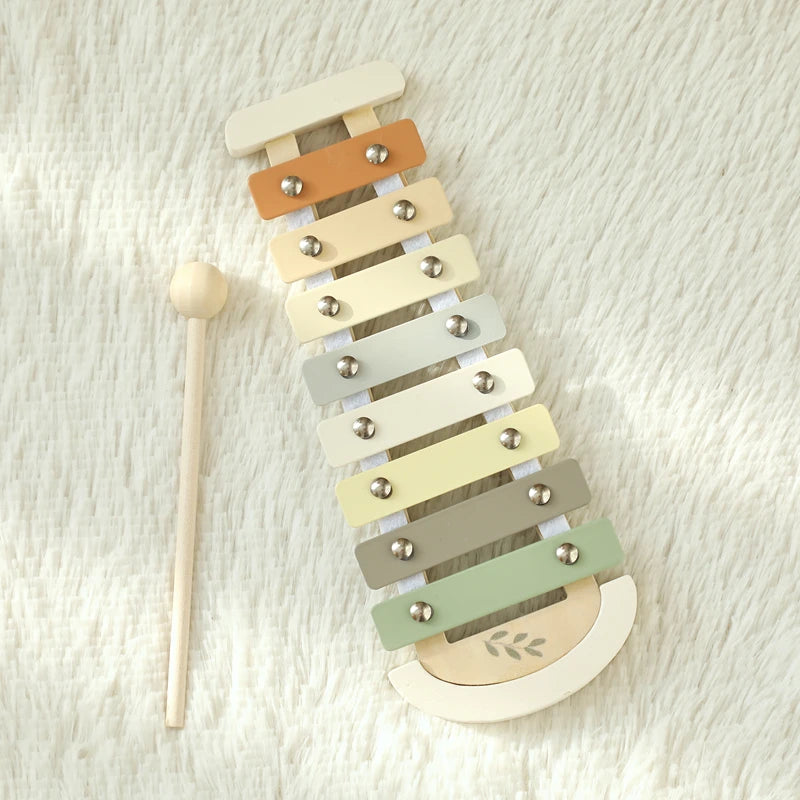 Wooden Musical Instrument Toy β Xylophone, Beads & Drum