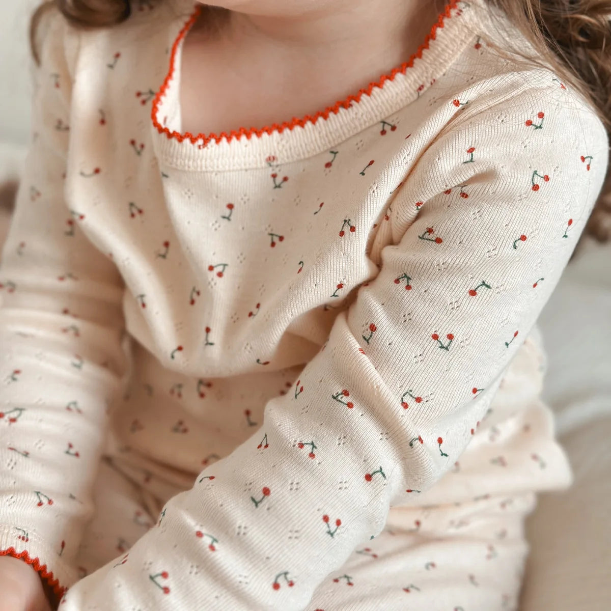 100% Cotton Long Sleeve Top Pant Suit Homewear
