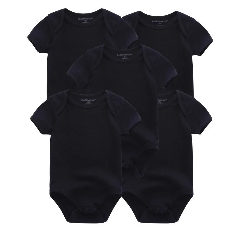 Lullaby 5-Piece Cotton Baby Bodysuit Set