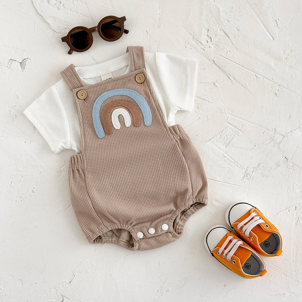 Lullaby Patchwork Baby Set – Short Sleeve 2-Piece