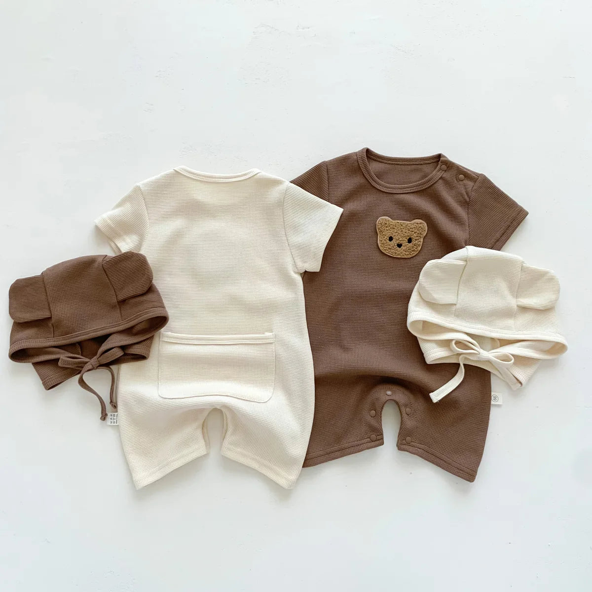 Lullaby’s Cotton Patch Bear Baby Romper