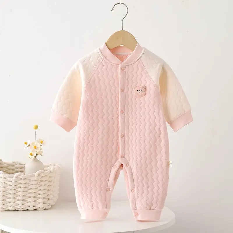 100% Cotton Romper – Unisex V-Neck