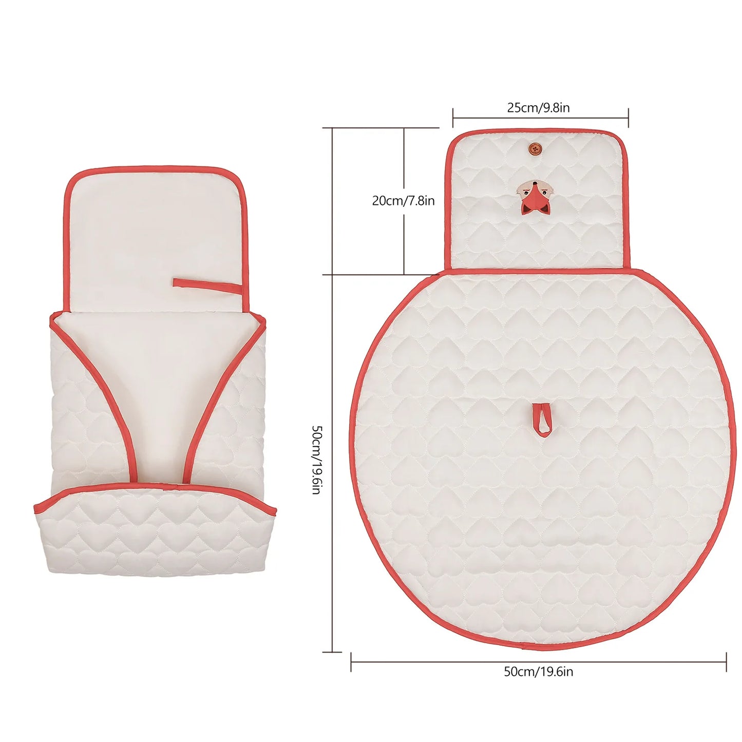 Foldable Waterproof Baby Changing Pad – Large 70×50 cm