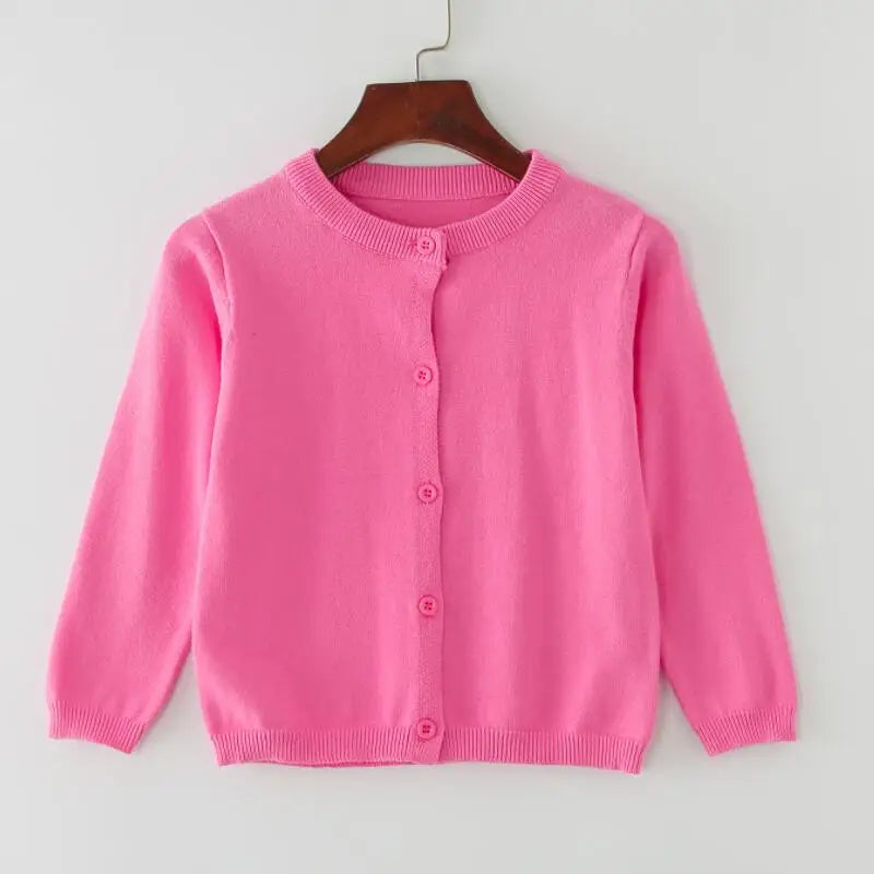 New Girls Cardigan Sweater Coat Spring Autumn Children Casual Jacket Toddler Baby Kids Wool Knitted Cardigan For Boys 1-5 Years