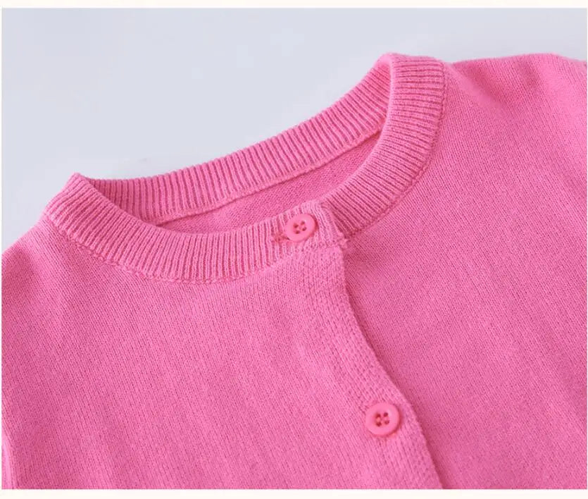 New Girls Cardigan Sweater Coat Spring Autumn Children Casual Jacket Toddler Baby Kids Wool Knitted Cardigan For Boys 1-5 Years
