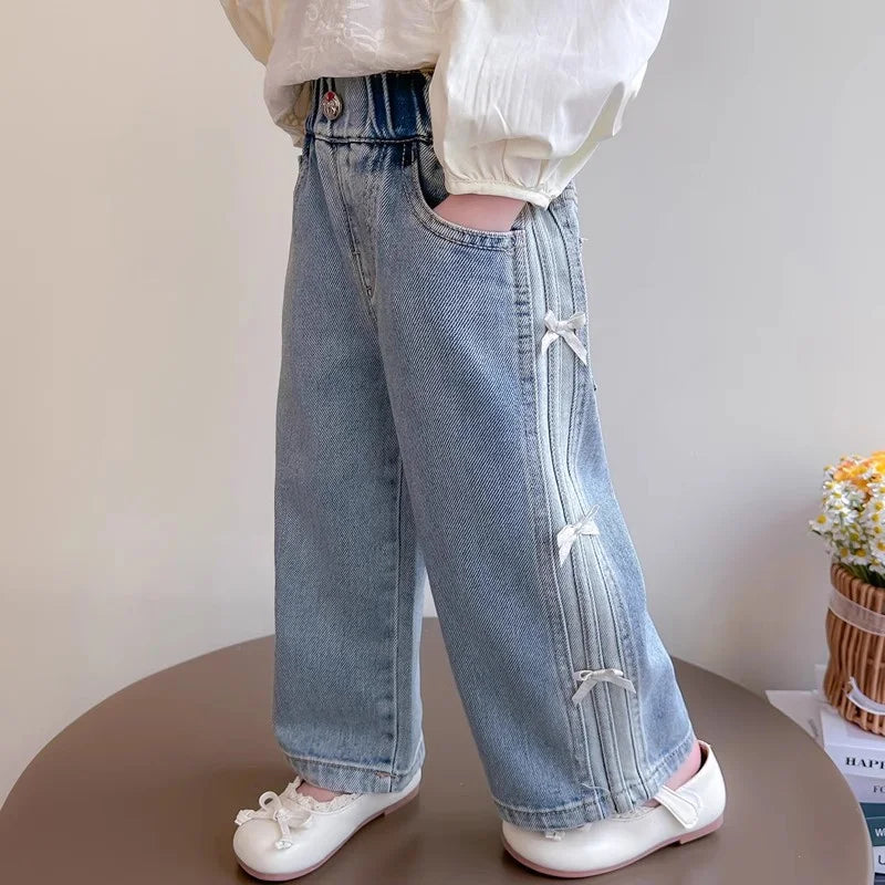 Loose Bow Jeans