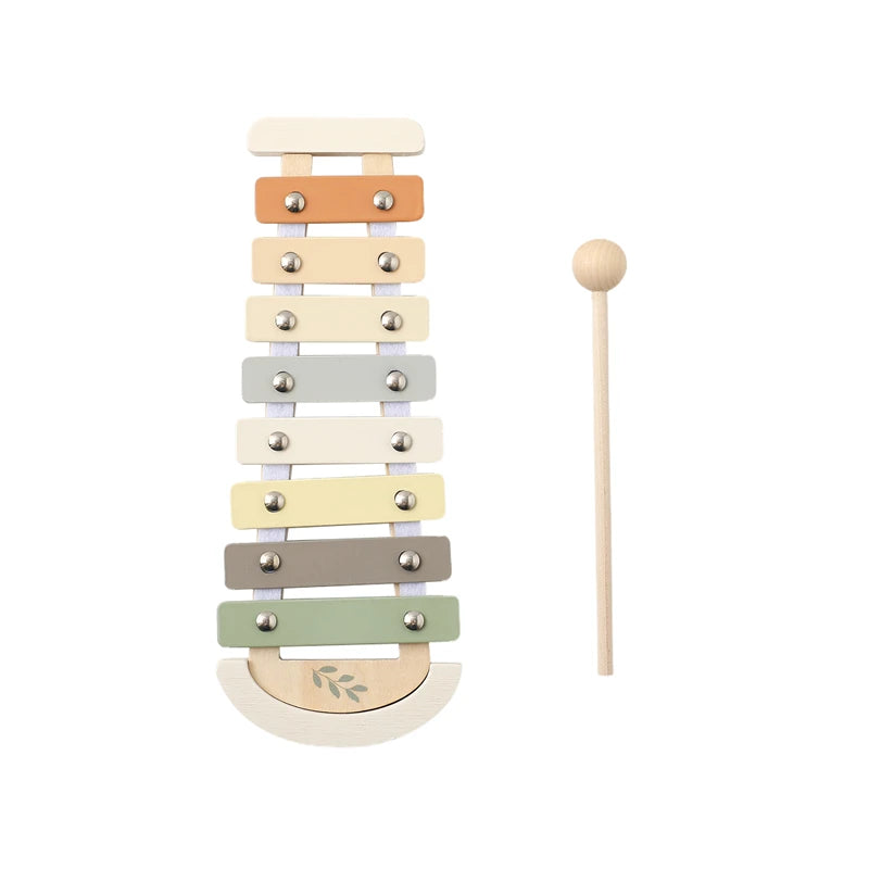 Wooden Musical Instrument Toy β Xylophone, Beads & Drum