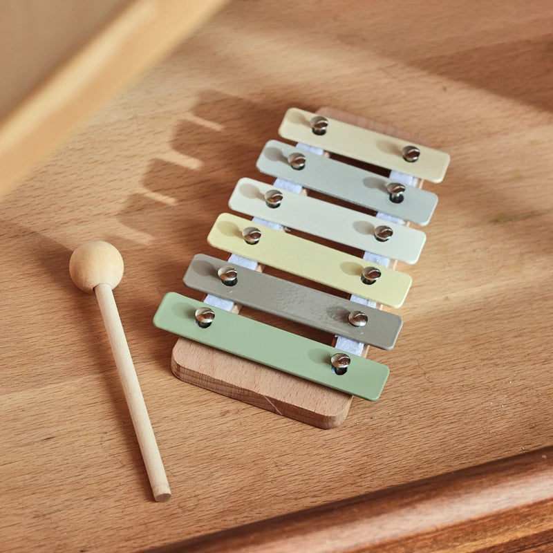 Wooden Musical Instrument Toy β Xylophone, Beads & Drum