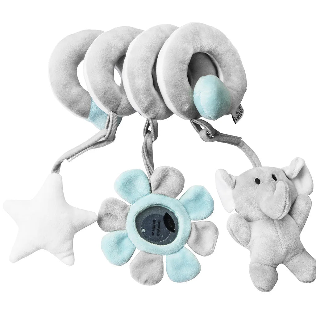 Spiral Activity Hanging Toy – With Mirror, Squeaker & Rattles