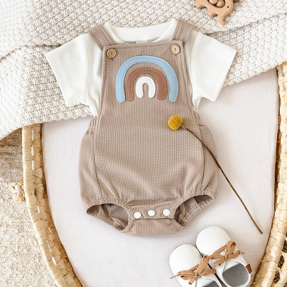 Lullaby Patchwork Baby Set – Short Sleeve 2-Piece