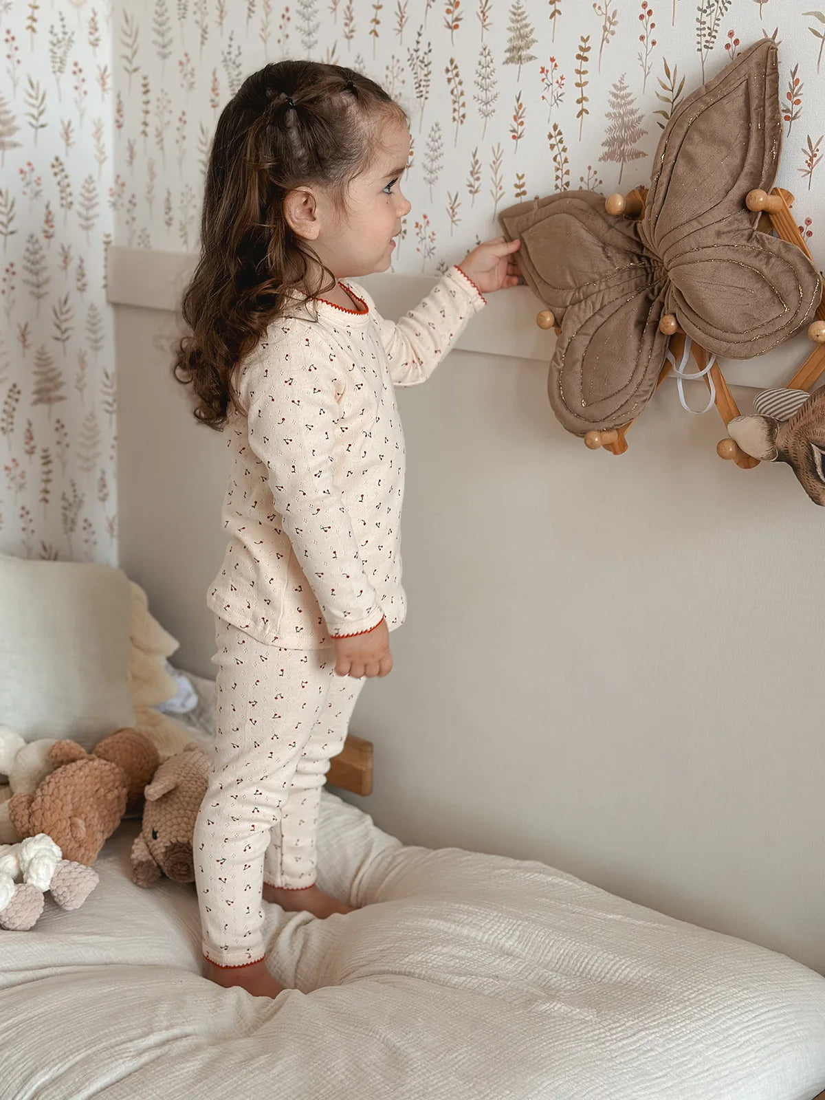 100% Cotton Long Sleeve Top Pant Suit Homewear