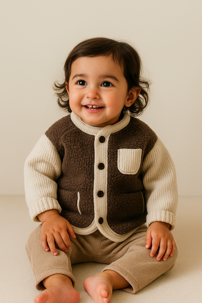 Unisex Patchwork Winter Jacket – Cozy Heavyweight Coat
