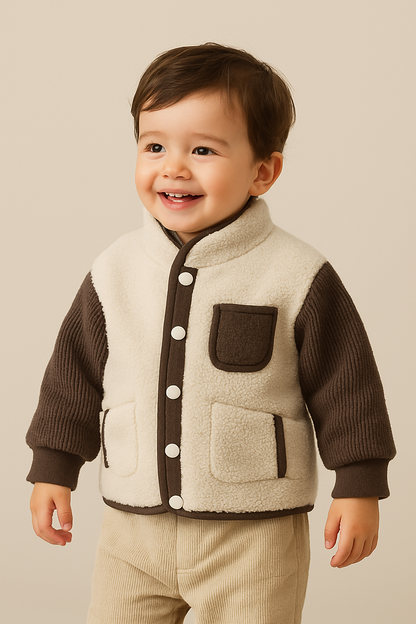 Unisex Patchwork Winter Jacket – Cozy Heavyweight Coat