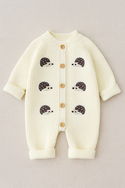 Soft Knit Baby Romper – Long Sleeve Unisex