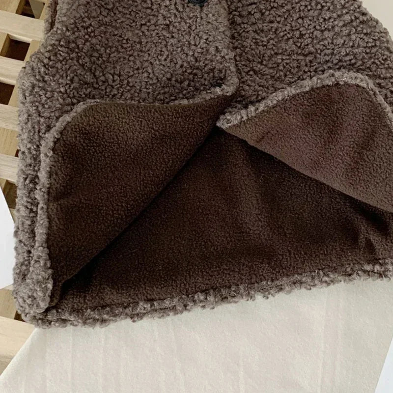 Plush Lamb Wool Vest – Autumn Collection 🍂