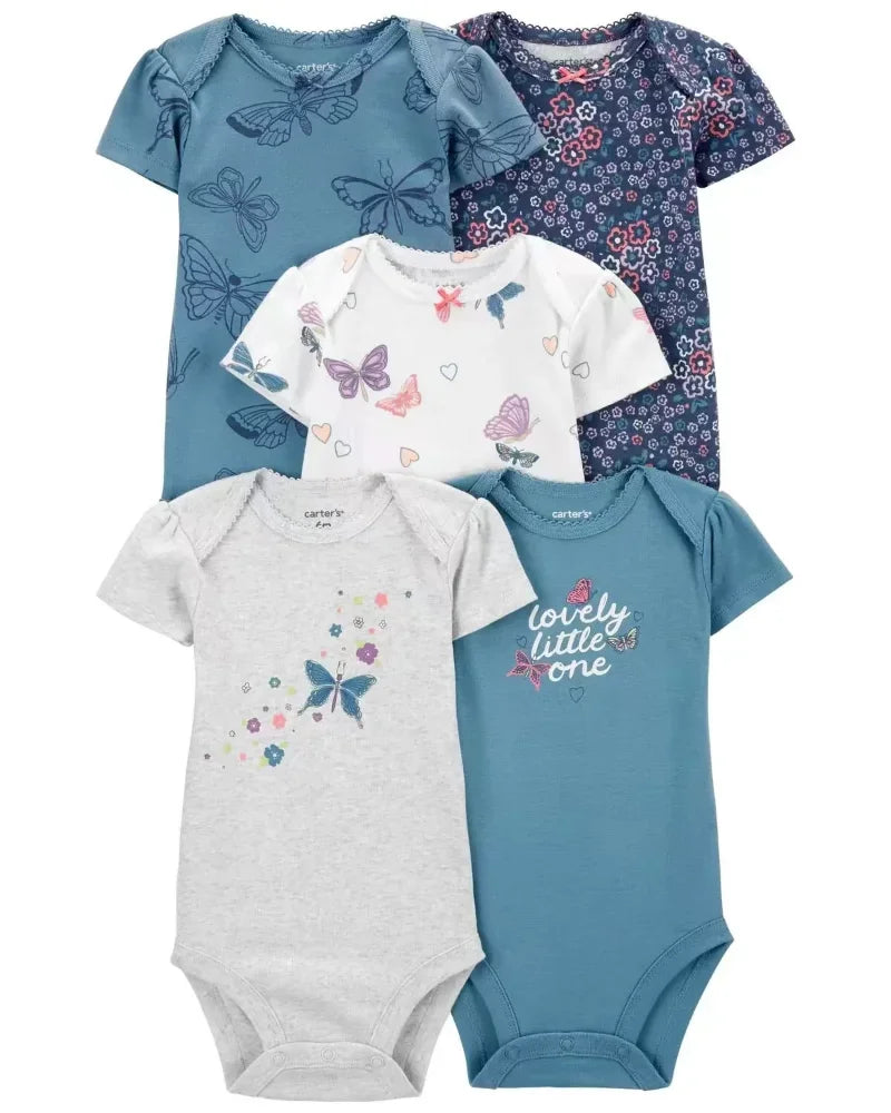 Lullaby Cotton Baby Romper – European Style  5 Pcs Set