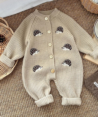Soft Knit Baby Romper – Long Sleeve Unisex