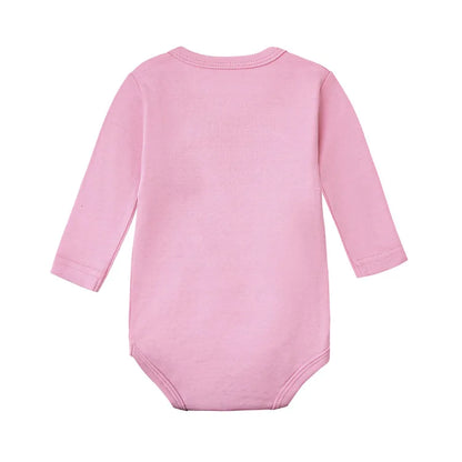 Lullaby Cotton V-Neck Baby Romper – Full-Sleeve Unisex Bodysuit