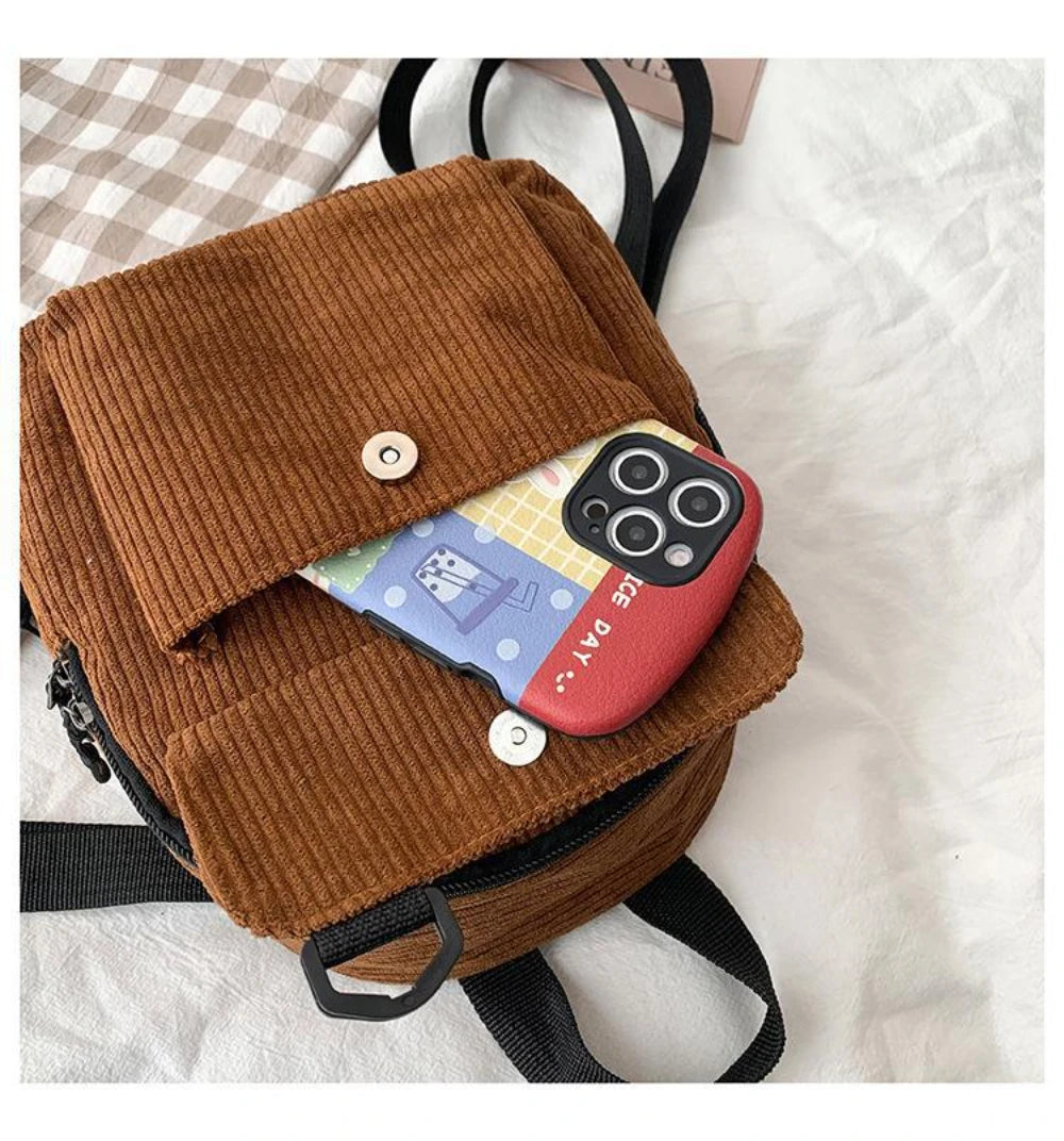 Mini Corduroy Backpack – Unisex