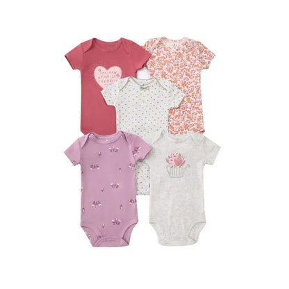 Lullaby Cotton Baby Romper – European Style  5 Pcs Set