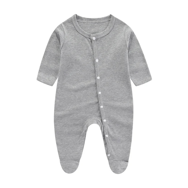 Lullaby Striped Cotton Baby Romper – Full-Sleeve Unisex Bodysuit