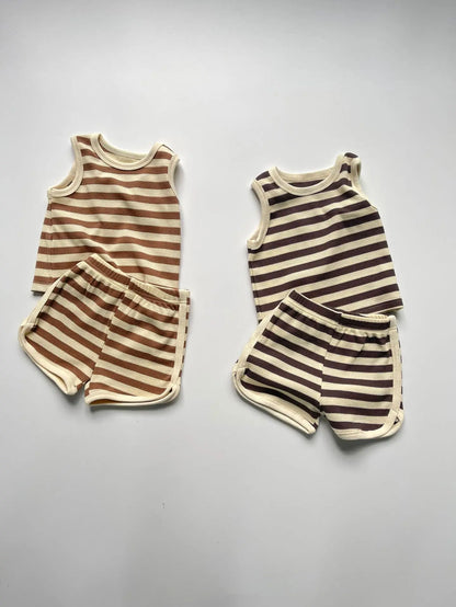Lullaby Striped Cotton Baby Set