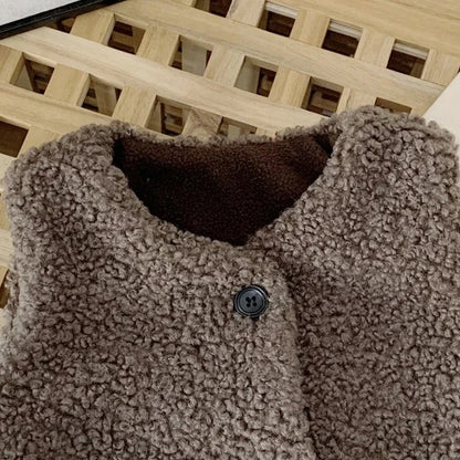 Plush Lamb Wool Vest – Autumn Collection 🍂