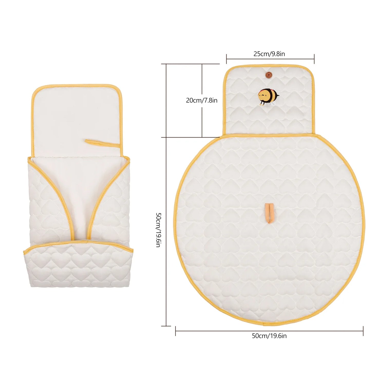 Foldable Waterproof Baby Changing Pad – Large 70×50 cm