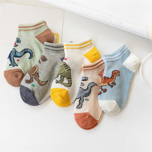 Dinosaur Socks for Boys (Pack of 5)