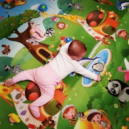 Double-Sided Baby Play Mat – Soft, Educational & Waterproof (180x120cm)