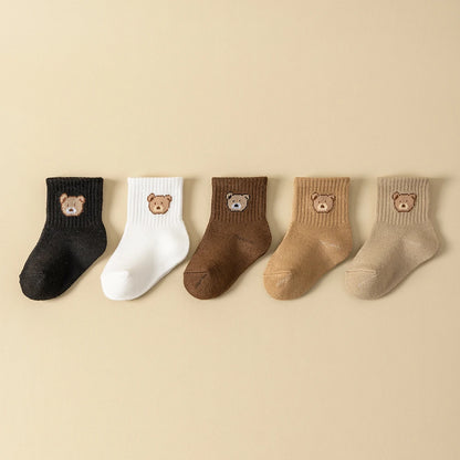 Unisex Baby Cartoon Socks – 5 Pairs