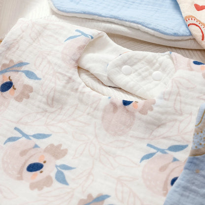Lullaby Baby Bib – Cute Unisex Everyday Feeding Bib - Set 5 Pcs