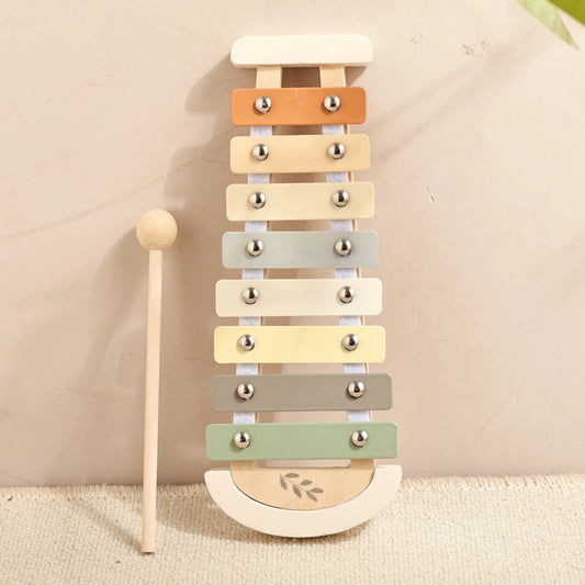 Wooden Musical Instrument Toy – Xylophone, Beads & Drum