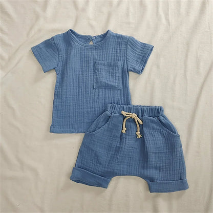 Lullaby Cotton Baby Set – Short Sleeve 2 Pcs
