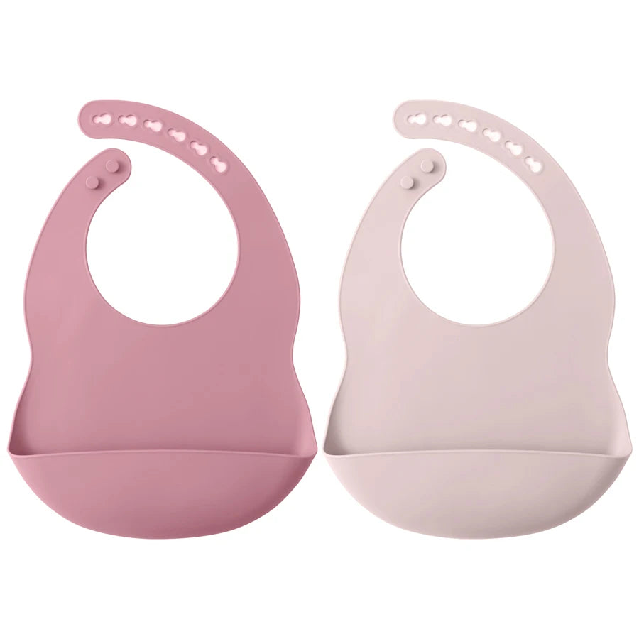 2-Pack Silicone Baby Bibs – Waterproof & Easy to Clean