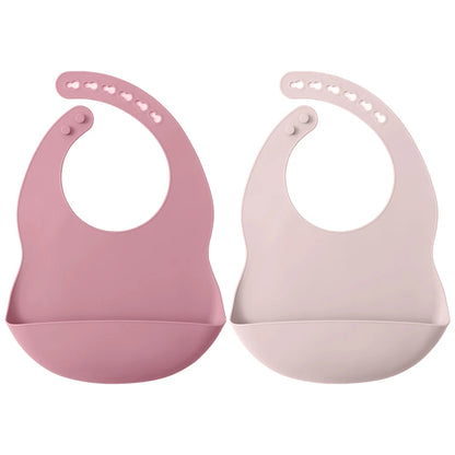 2-Pack Silicone Baby Bibs – Waterproof & Easy to Clean