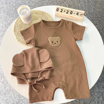 Lullaby’s Cotton Patch Bear Baby Romper