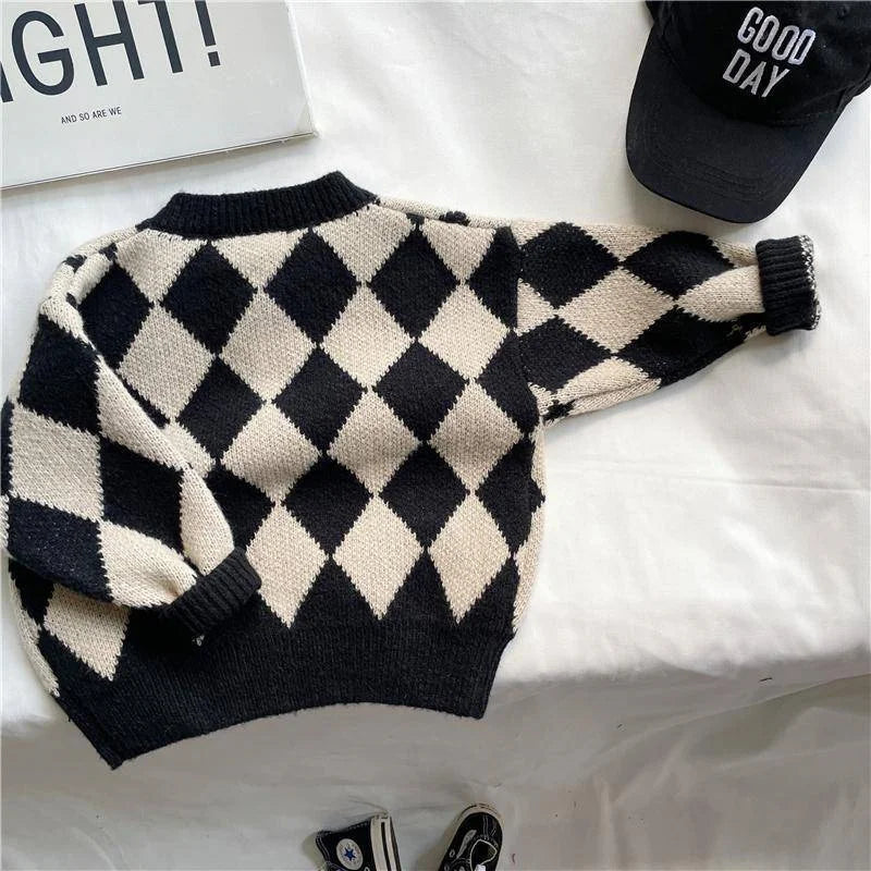 Cotton, Cashmere Geometric Sweater – Autumn Collection