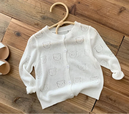 Hollow-Out Knit Cardigan – Autumn Collection 🍁
