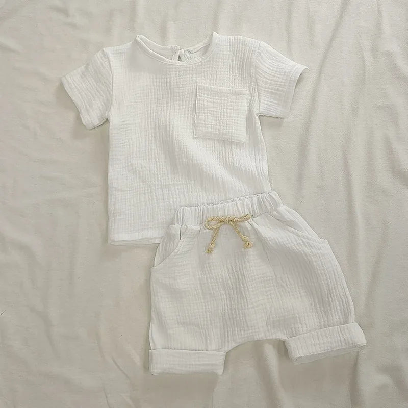 Lullaby Cotton Baby Set – Short Sleeve 2 Pcs